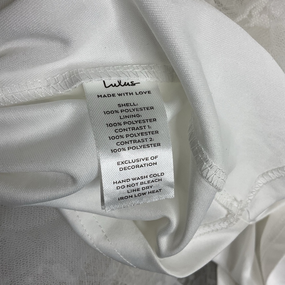 Lulus Sweetest Beloved White Mesh Embroidered Sleeveless Bride Maxi Dress NWT 1X - Picture 13 of 16